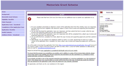 Desktop Screenshot of memorialgrant.org.uk